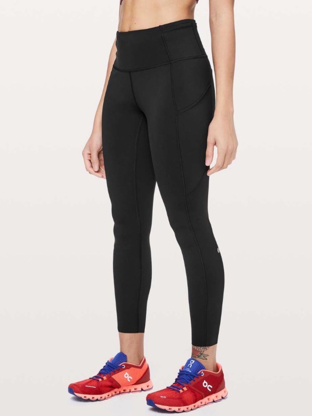 Lululemon Fast & Free 7/8 Tight II *Non-Reflective Nulux 25" Black